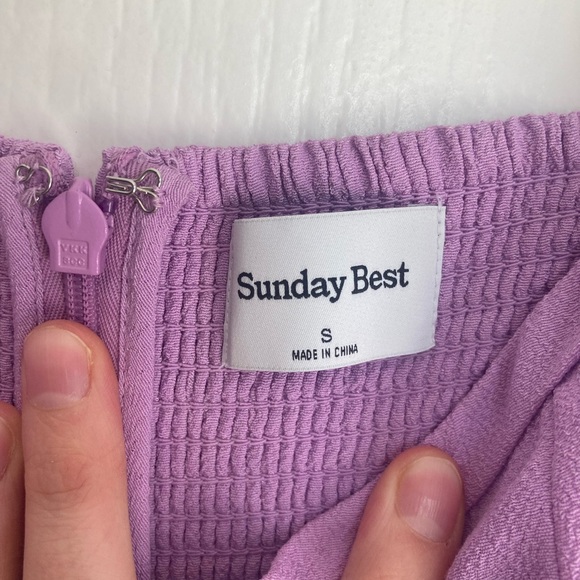 Sunday best- NWT Flowy purple dress with slit - Picture 4 of 5